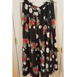 Polka Dot Floral Maxi Skirt size 3X
